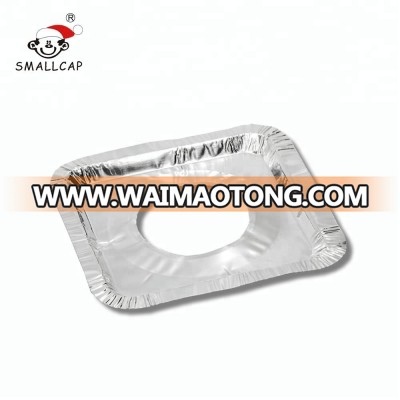 Aluminium foil gas mat 215mm dia gas burner liner square us & italy regular gas oven liner GM215 yysmallcap