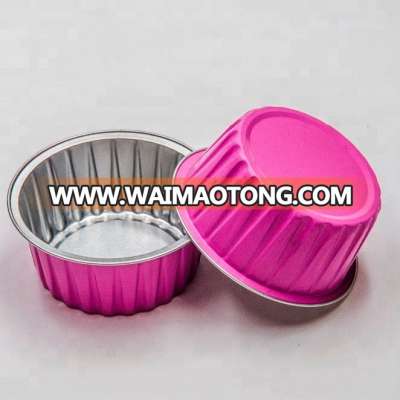 wholesale 125ml 4.5oz 85dia x 36mm colorful aluminum foil cake baking cups chocolate mould yogurt mousse CRO125 yysmallcap