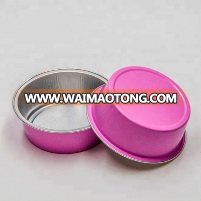 color coated 150ml/5oz 93diax34mm aluminum foil container disposable smooth wall baking cake cup bakery mold CRO150 yysmallcap