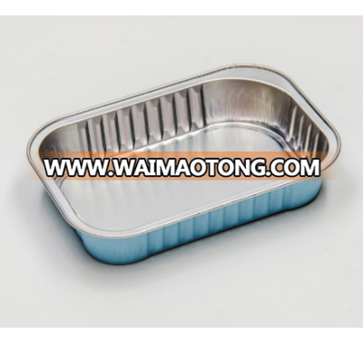 Heat sealing airproof with lid 161x112x31mm 320ml smooth wall aluminium tray for frozen PET food container CREC320 yysmallcap