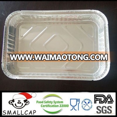 Aluminium Foil Disposable Take Away Food Trays withe Lid 6 Portions 2L